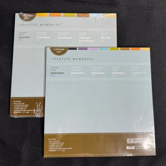 NEW Creative Memories Designer Print  8x8 Pages Lot for Halloween & Bountiful - Picture 7 of 7